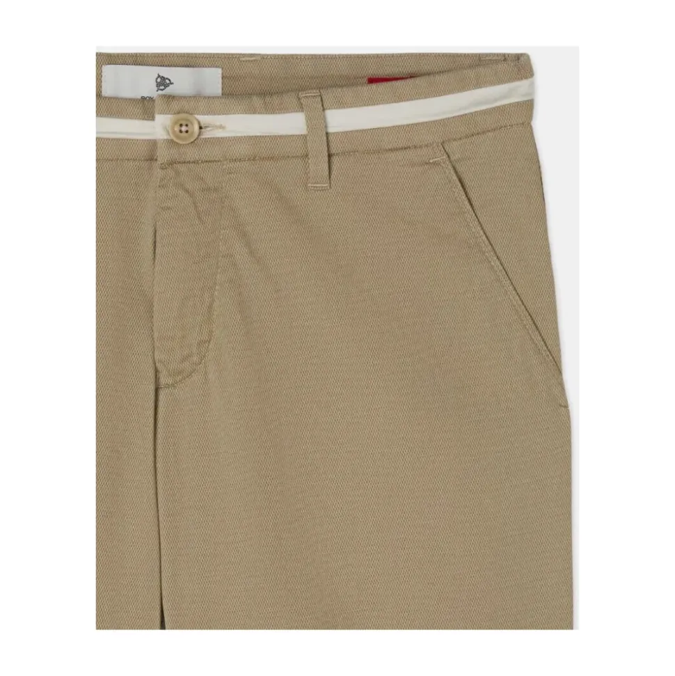 Pantalón Chino Beige Contraste Slim Fit