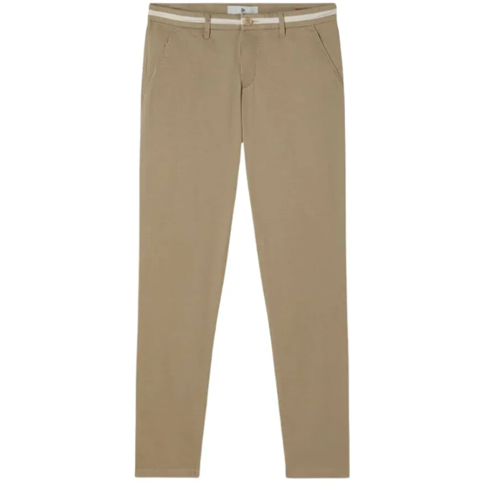 Pantalón Chino Beige Contraste Slim Fit