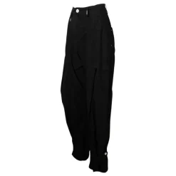 Pantalón de Popelín de Algodón Negro