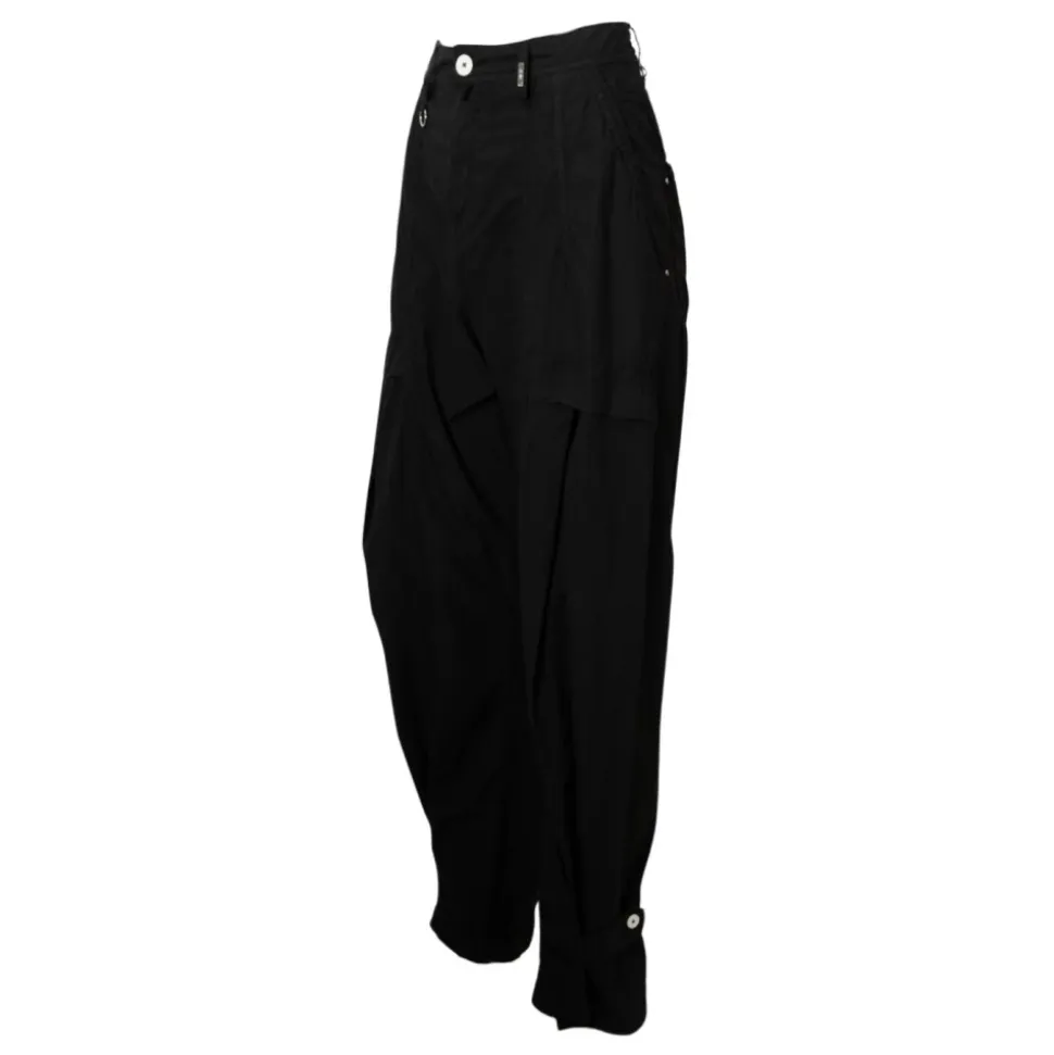 Pantalón de Popelín de Algodón Negro