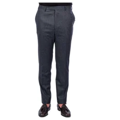 Pantalón Hombre Gris Oscuro, Franela, Bolsillo Americano