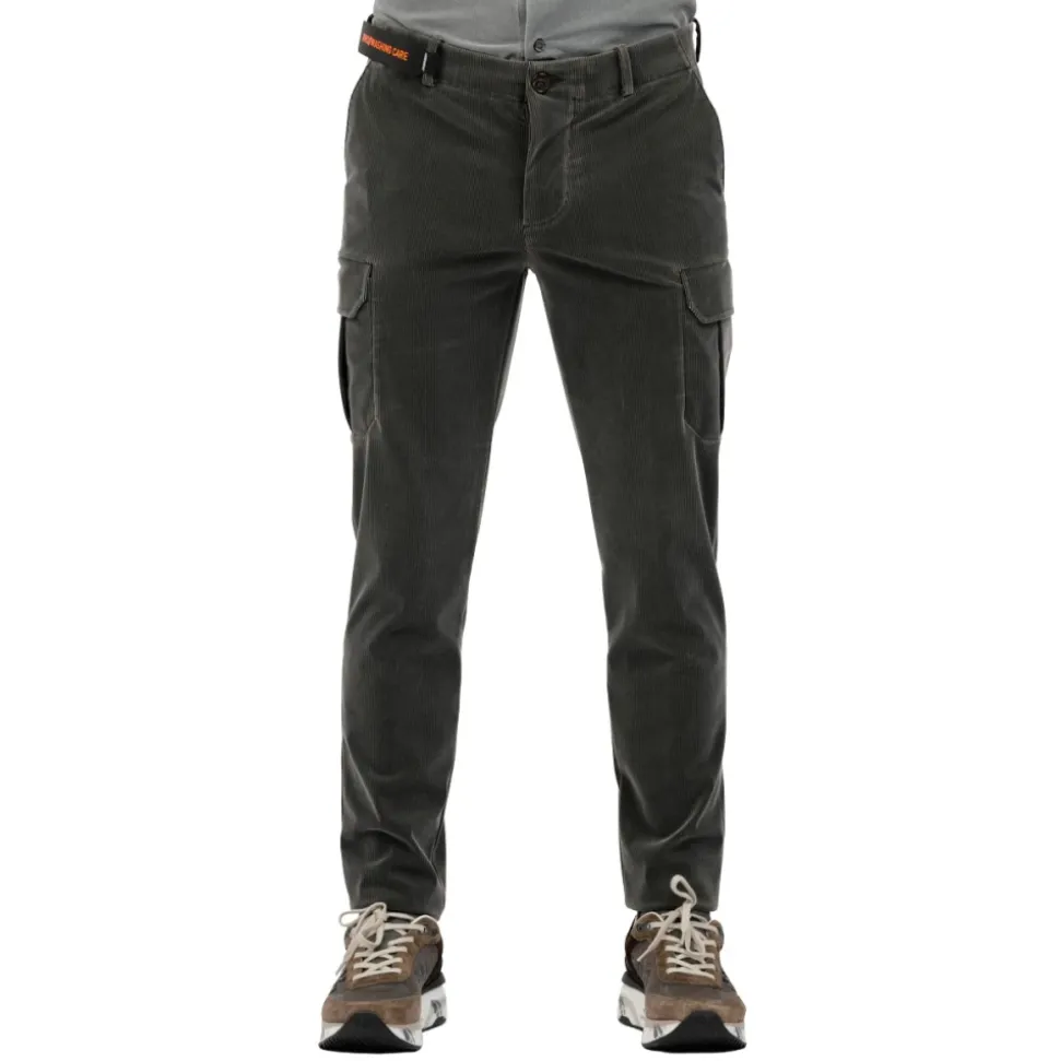 Pantalones cargo de terciopelo para hombre
