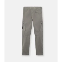 Pantalones Cargo Grises Slim Fit de Algodón Elástico