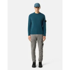 Pantalones Cargo Grises Slim Fit de Algodón Elástico