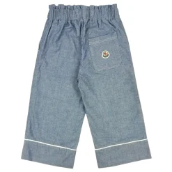 Pantalones Chambray de Algodón