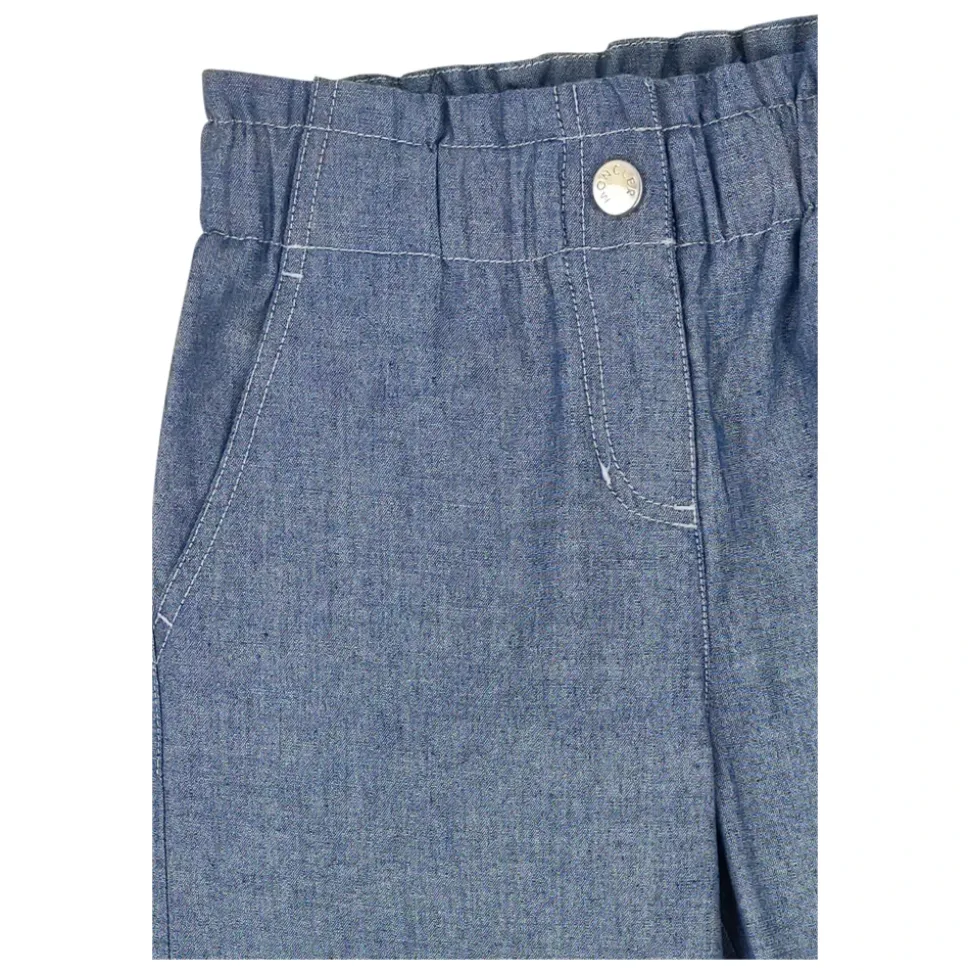 Pantalones Chambray de Algodón
