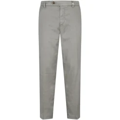 Pantalones Chinos de Lino y Algodón Verde Oliva