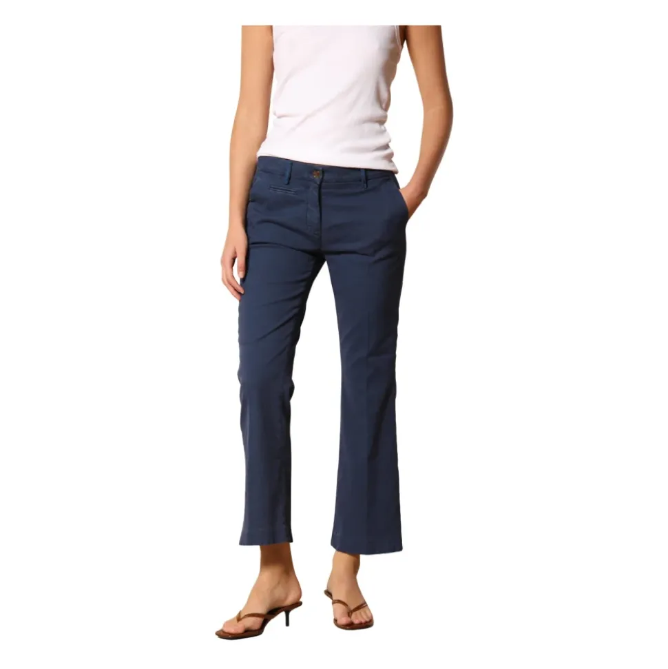 Pantalones Chinos Trompeta Azul Slim Fit