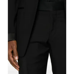Pantalones con ribete de satén