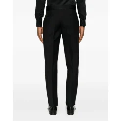 Pantalones con ribete de satén