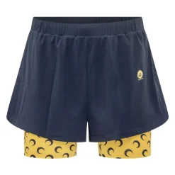 Pantalones Cortos Athleisure con Insertos de Luna