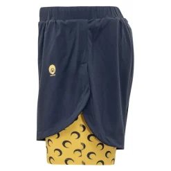 Pantalones Cortos Athleisure con Insertos de Luna