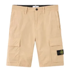 Pantalones Cortos Cargo Elásticos de Algodón