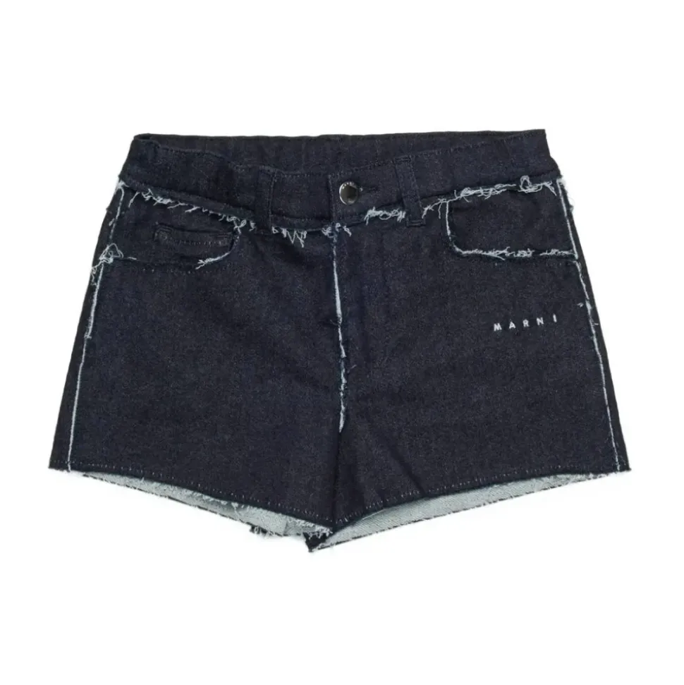 Pantalones Cortos de Denim Deshilachados