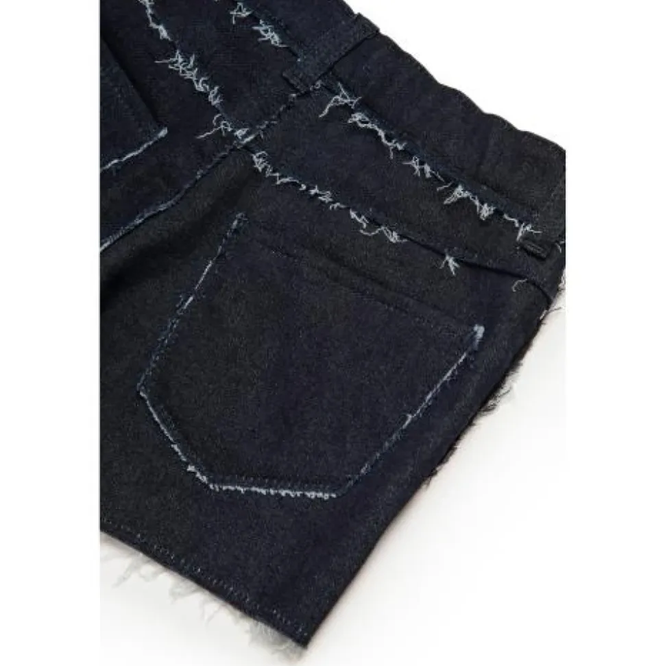 Pantalones Cortos de Denim Deshilachados