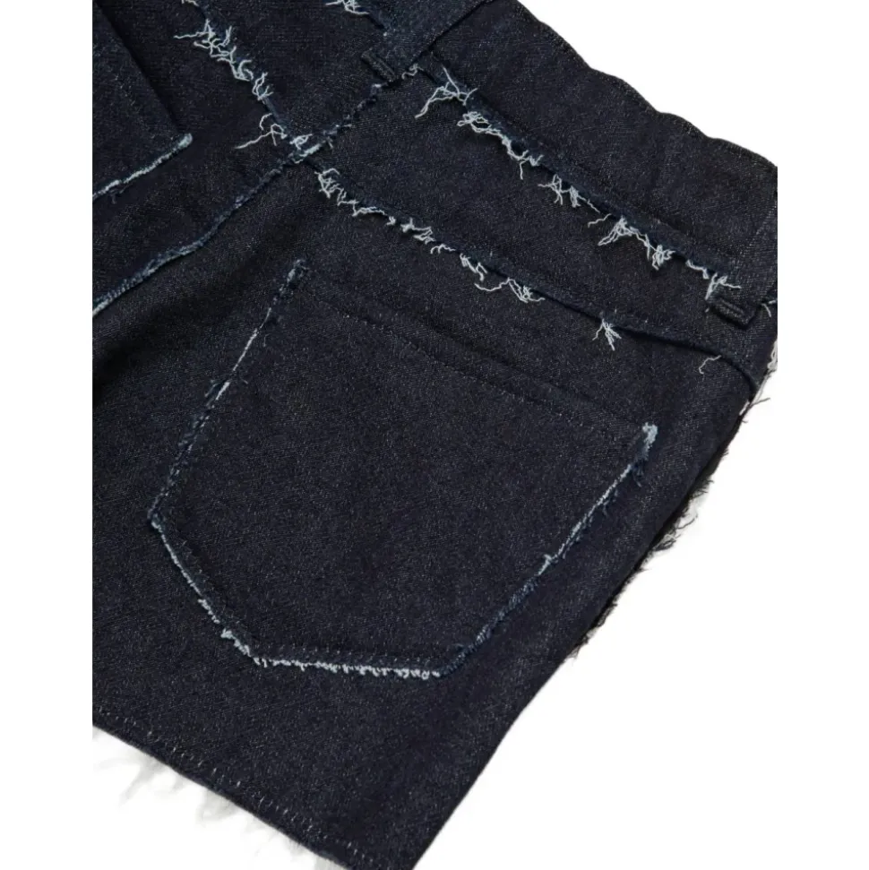 Pantalones Cortos de Denim Deshilachados