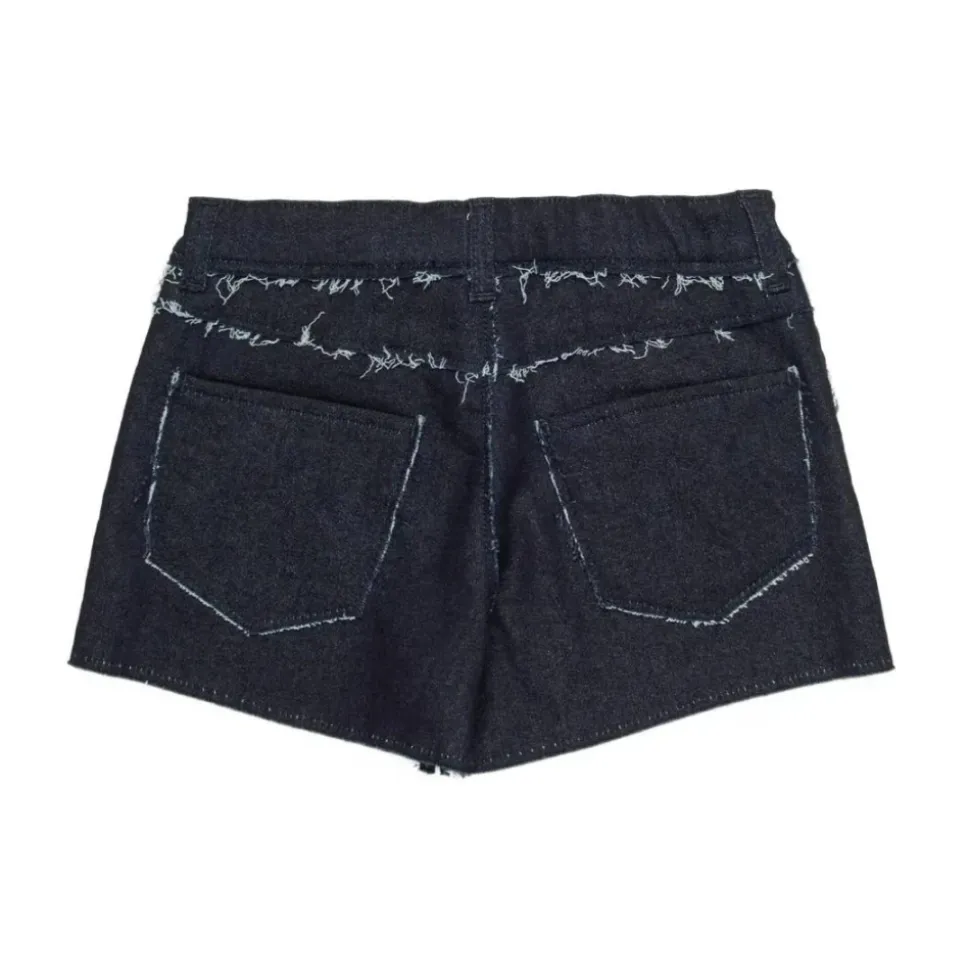 Pantalones Cortos de Denim Deshilachados