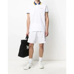 Pantalones Cortos de Gimnasio con Raya Lateral y Logo
