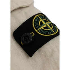 Pantalones Cortos de Lino con Parche del Logotipo