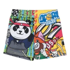 Pantalones Cortos de Verano con Estampado de Grafiti Colorido
