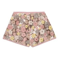 Pantalones Cortos Florales con Lentejuelas