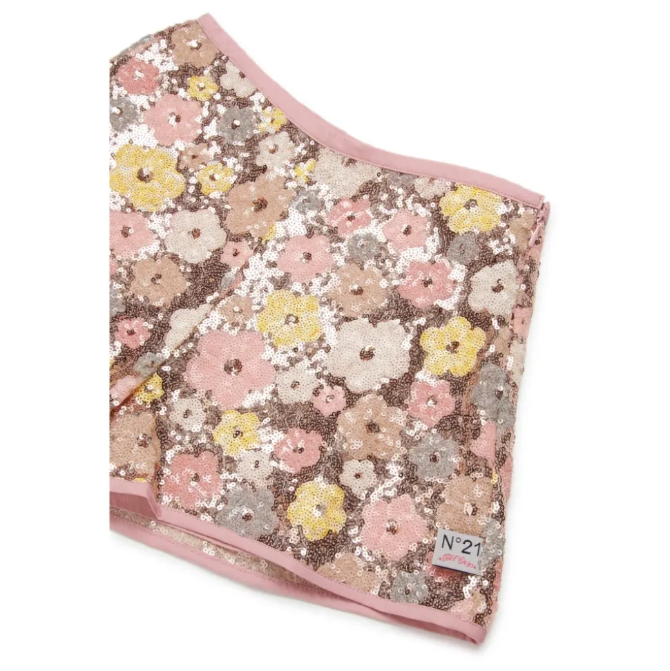 Pantalones Cortos Florales con Lentejuelas
