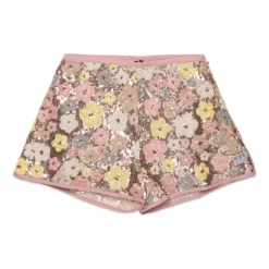 Pantalones Cortos Florales con Lentejuelas