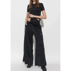 Pantalones de chándal anchos de talle medio para mujer