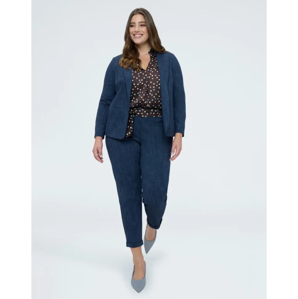 Pantalones de corte zanahoria en punto Milano