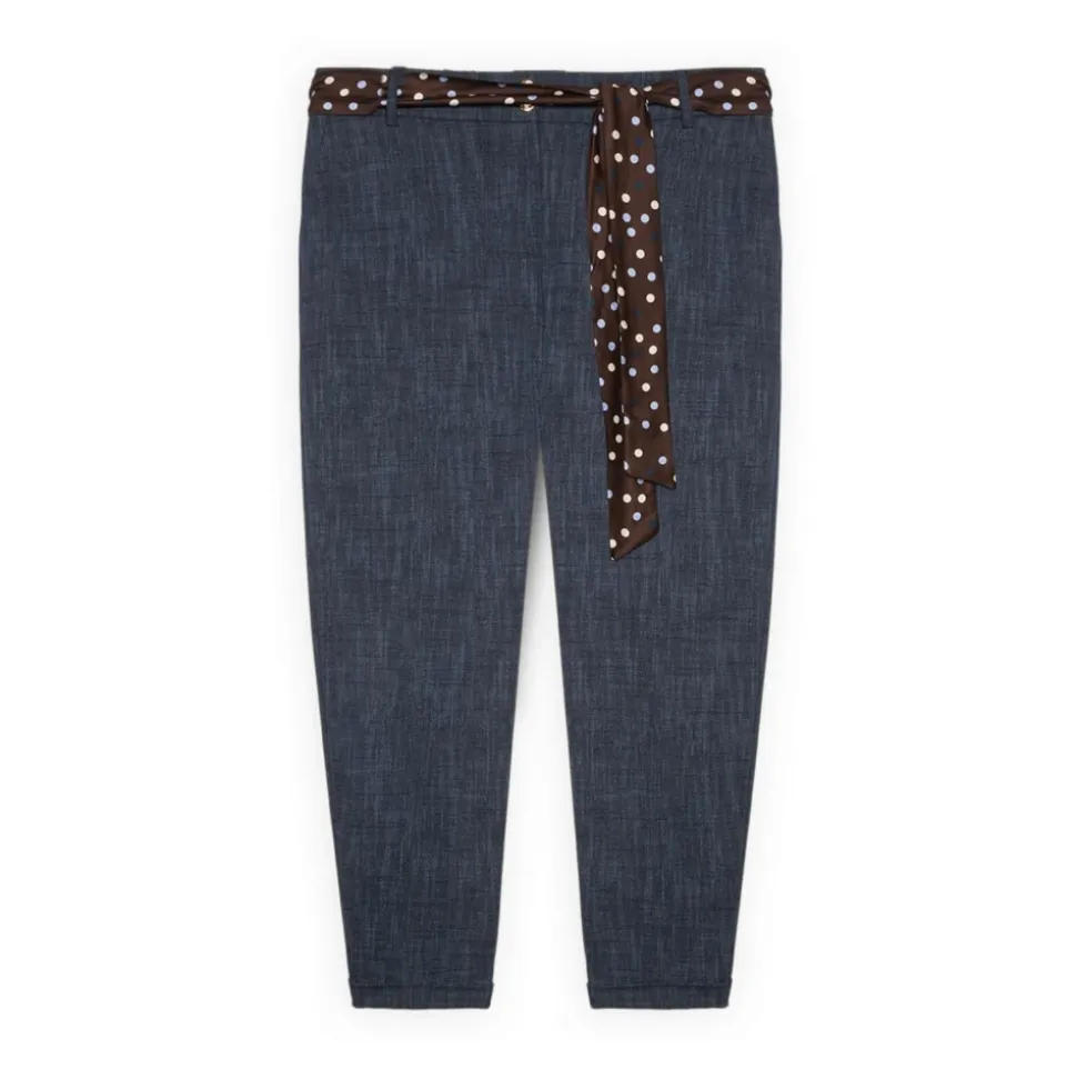 Pantalones de corte zanahoria en punto Milano