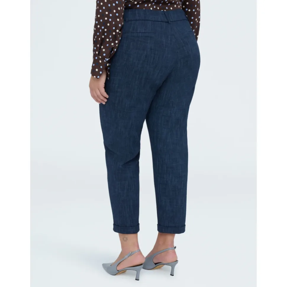 Pantalones de corte zanahoria en punto Milano