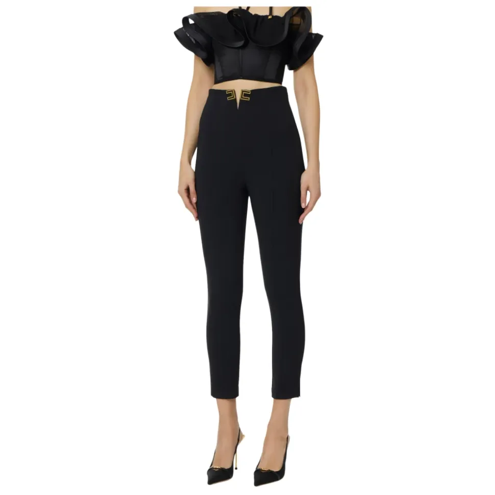 Pantalones de Crepé Elástico Doble
