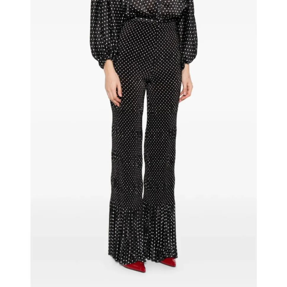 Pantalones de lunares plisados