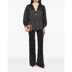 Pantalones de lunares plisados