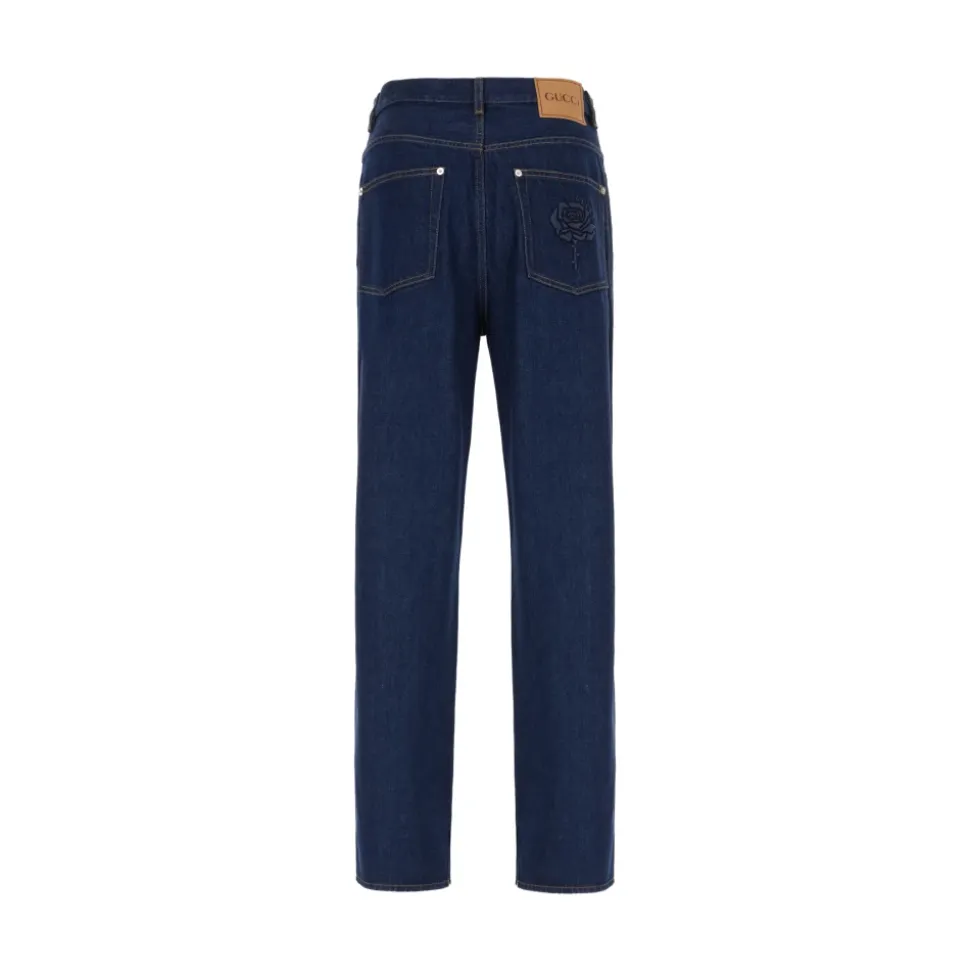 Pantalones de mezclilla con bordado