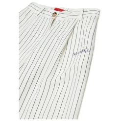 Pantalones de pernera ancha con rayas y logo