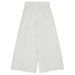 Pantalones de pernera ancha con rayas y logo