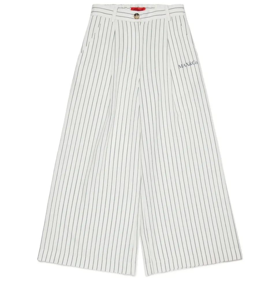 Pantalones de Pierna Ancha con Rayas Verticales