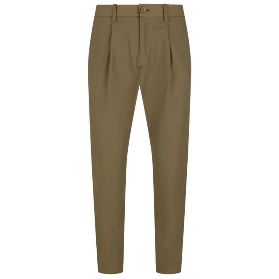 Pantalones de Tacto Algodón con Cordón Ajustable