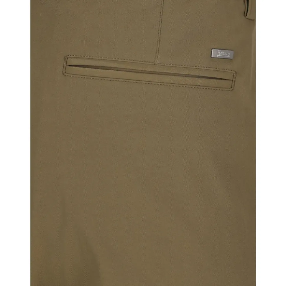 Pantalones de Tacto Algodón con Cordón Ajustable