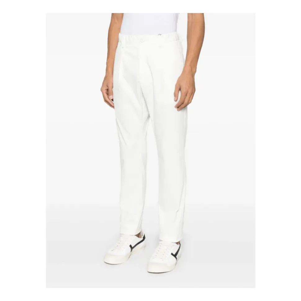 Pantalones de Tacto Algodón con Cordón Ajustable