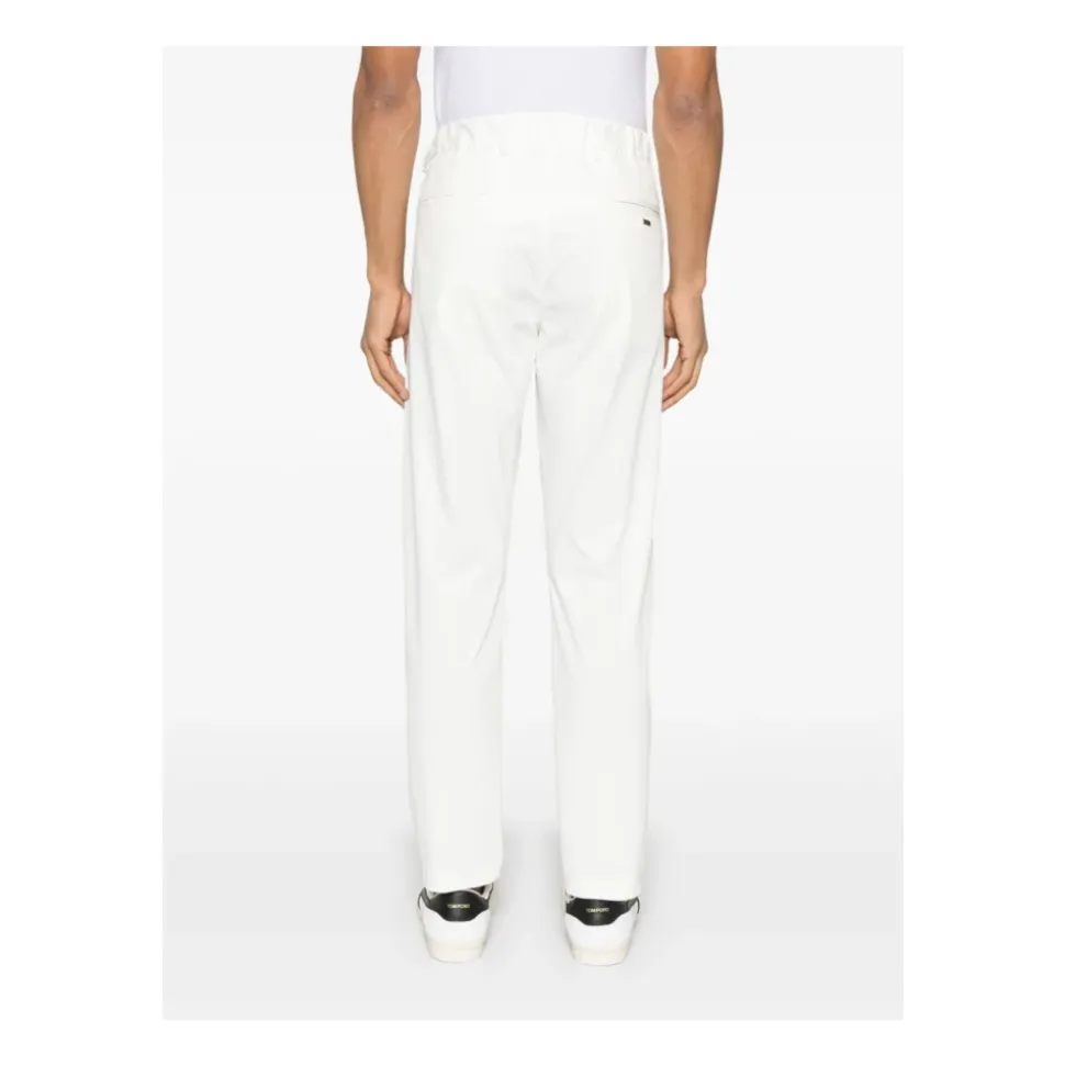 Pantalones de Tacto Algodón con Cordón Ajustable