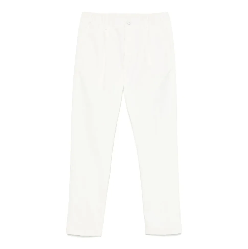 Pantalones de Tacto Algodón con Cordón Ajustable