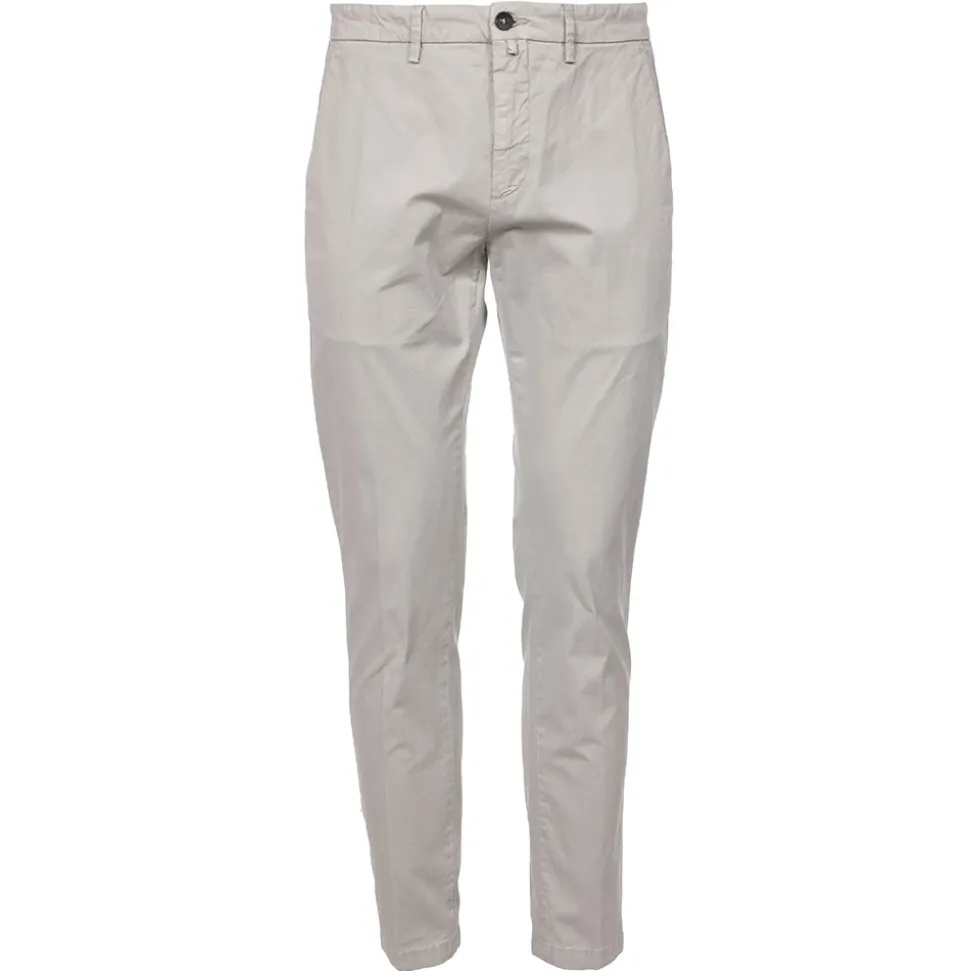Pantalones Slim Fit de gabardina de algodón