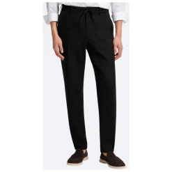 Pantalones Tapered de Mezcla de Lino