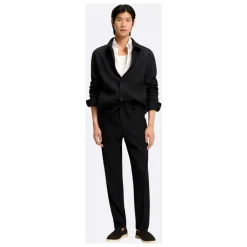 Pantalones Tapered de Mezcla de Lino