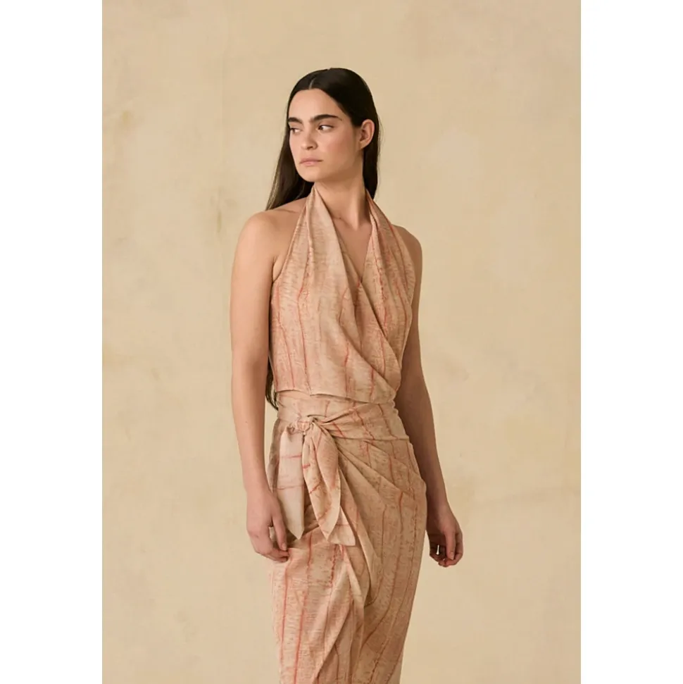 Pareo, falda de seda irony print-