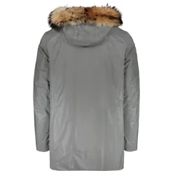 Parka con capucha reflectante con piel de oso