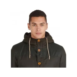 Parka de Algodón Encerado Juego Oliva