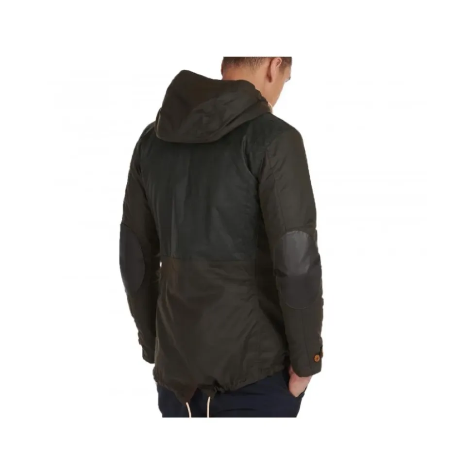 Parka de Algodón Encerado Juego Oliva
